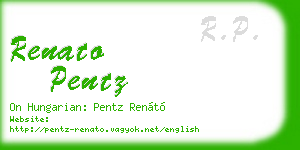 renato pentz business card
